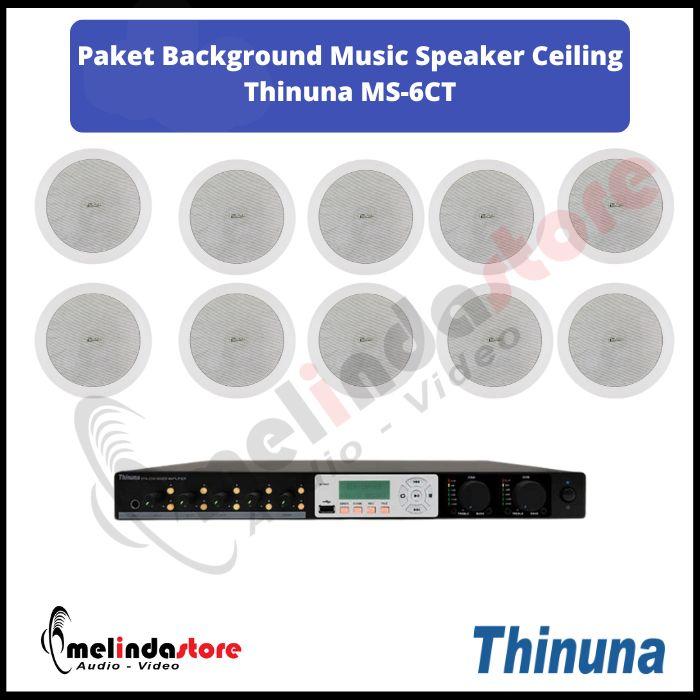 Paket Sound System Background Music Speaker Ceiling Thinuna MS-6CT - 10 Speaker
